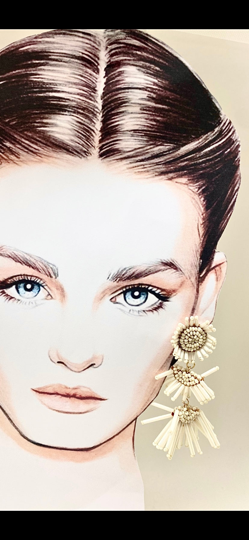 Pendientes abanico crudo