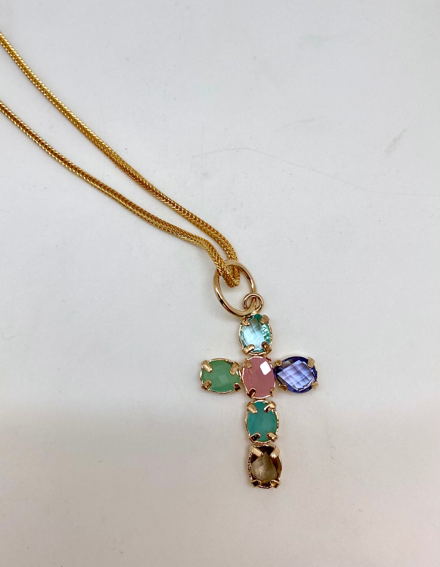 Collar cadena y cruz