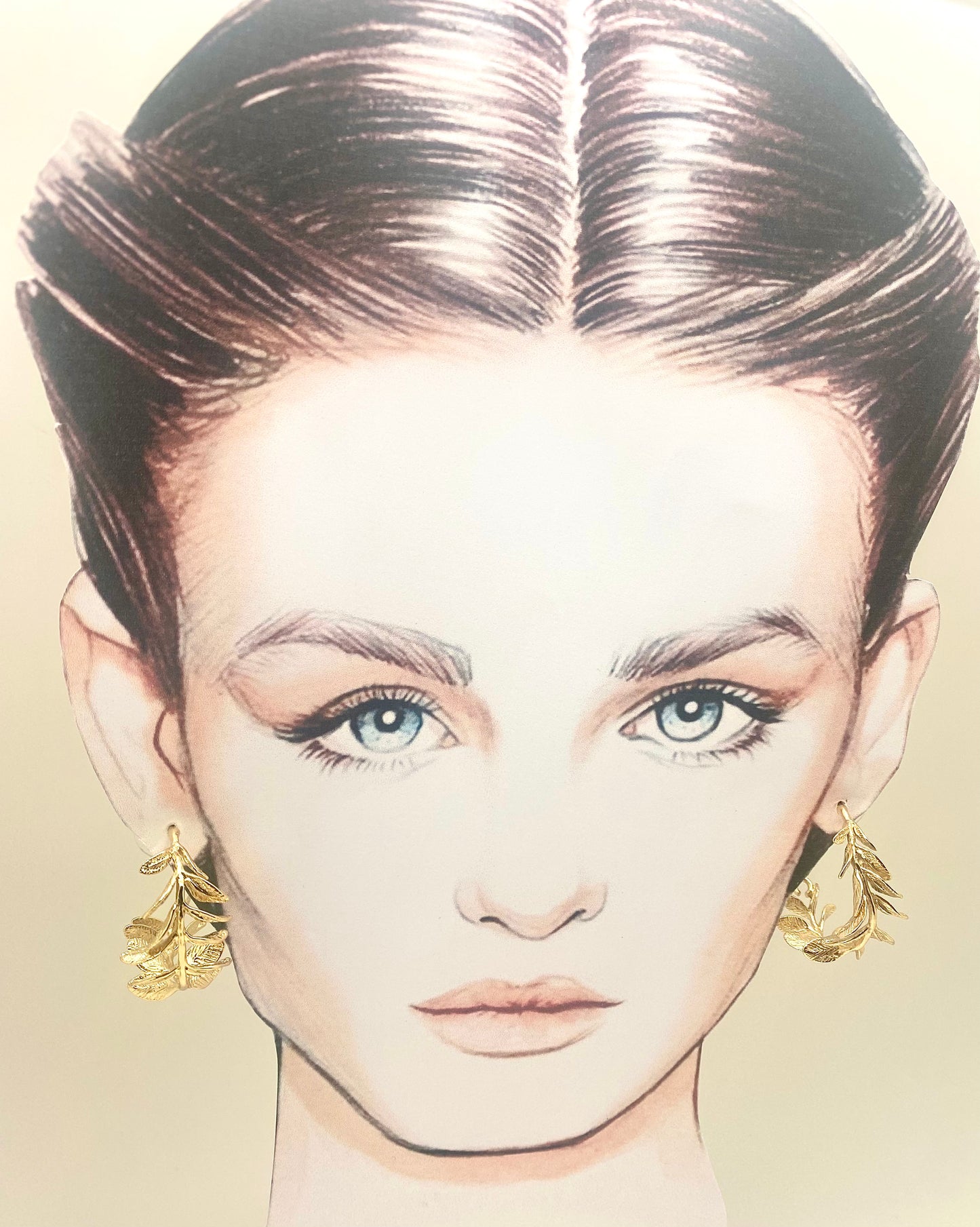 Pendientes aros hojas