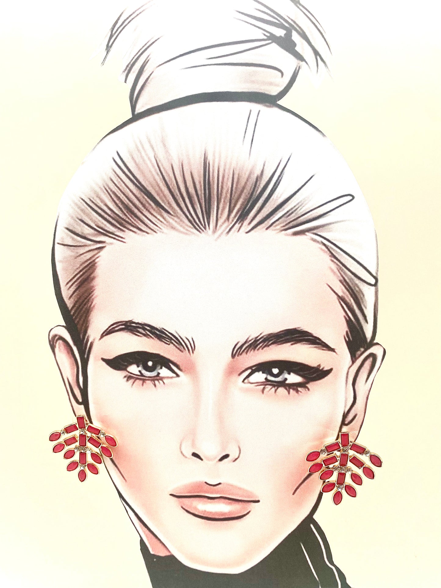 Pendientes ramas coral