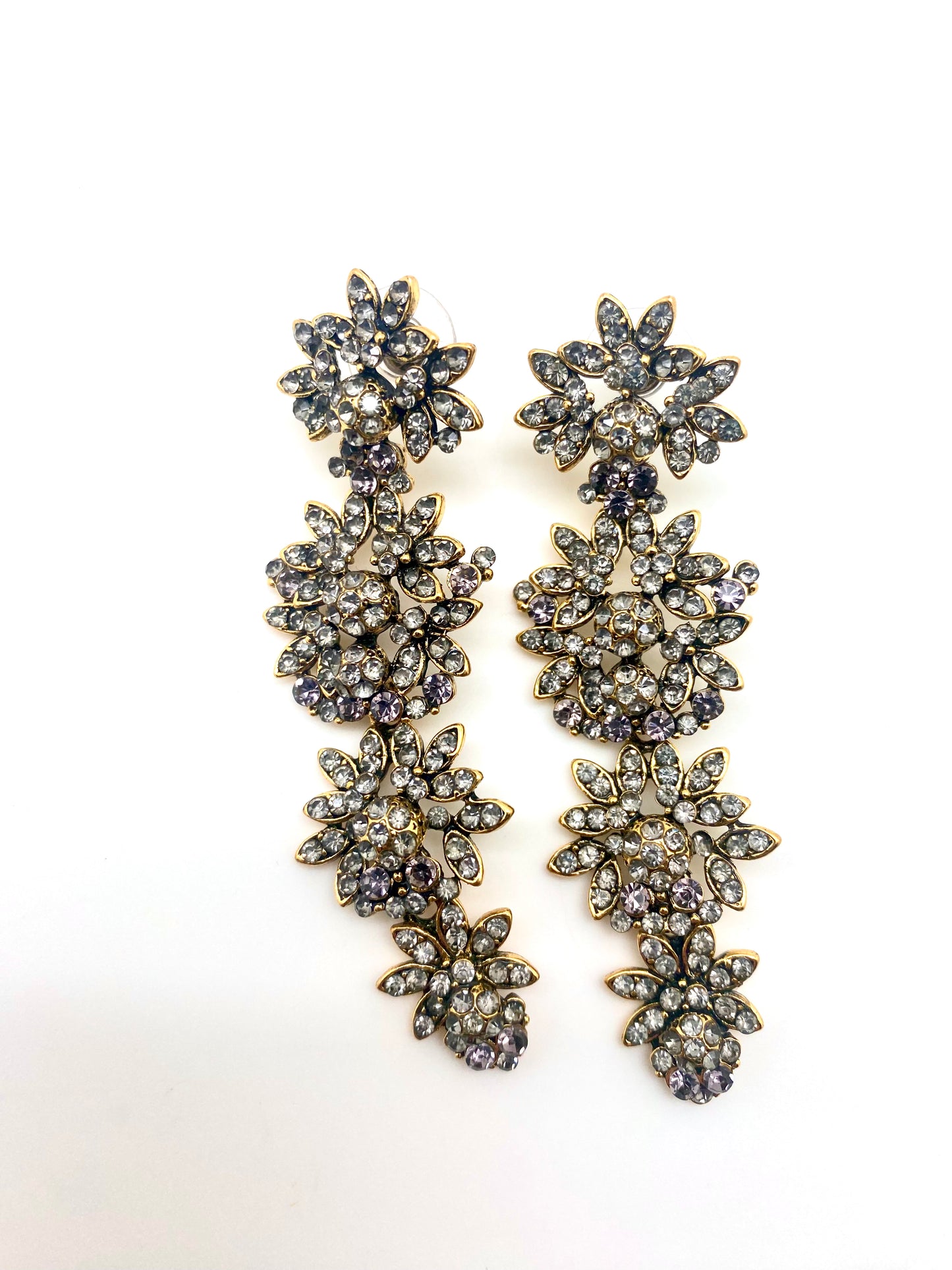 Pendientes flores cristal