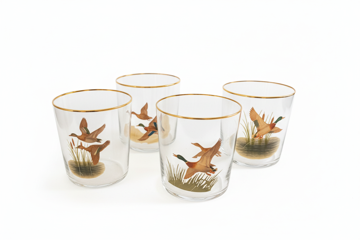 Vasos con fondo blanco
