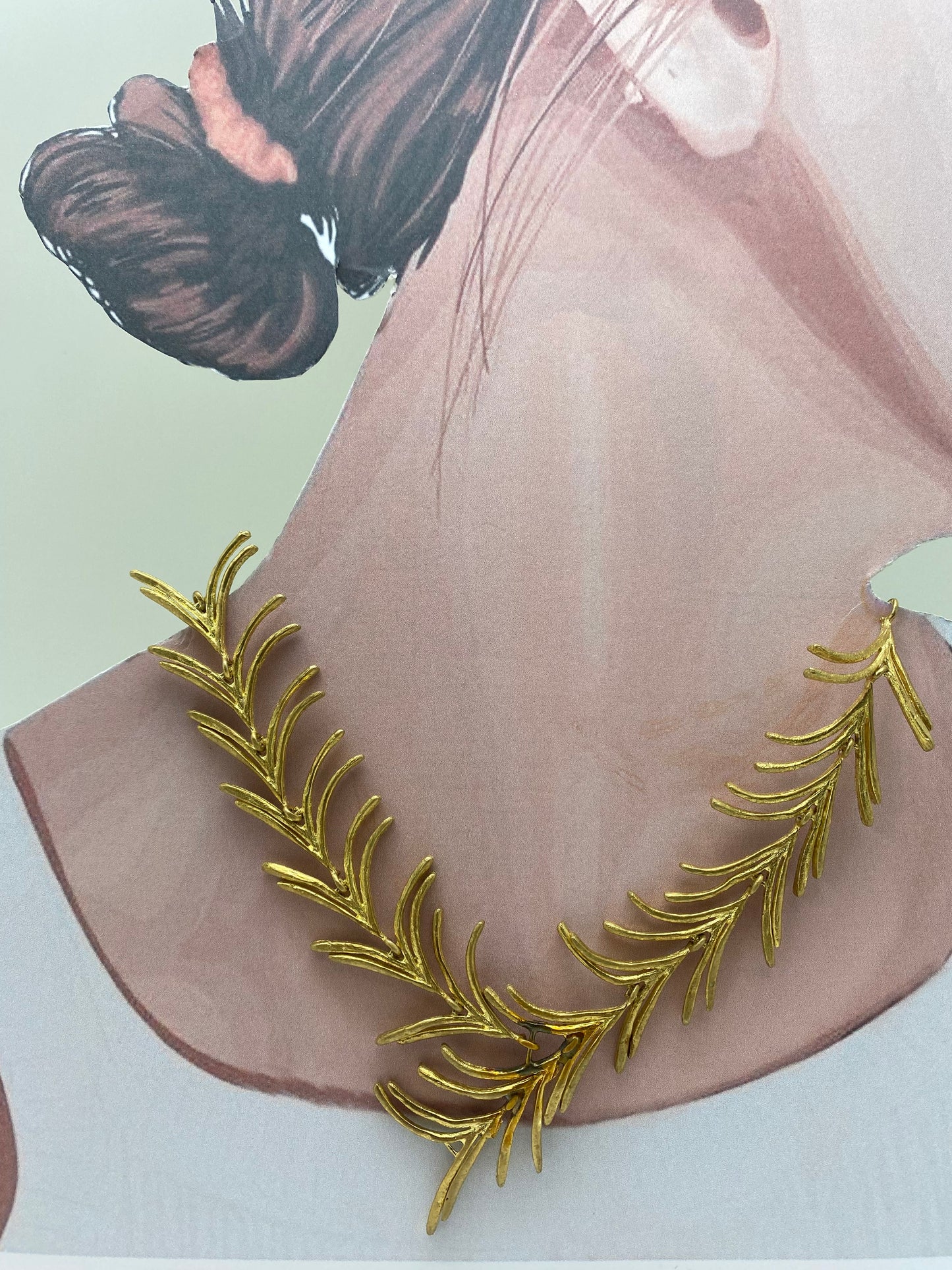 Collar de hojas de Romero fino