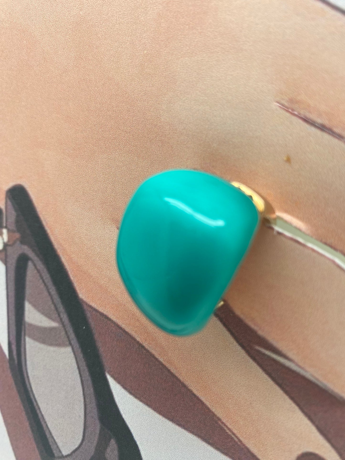 Anillo esmalte verde