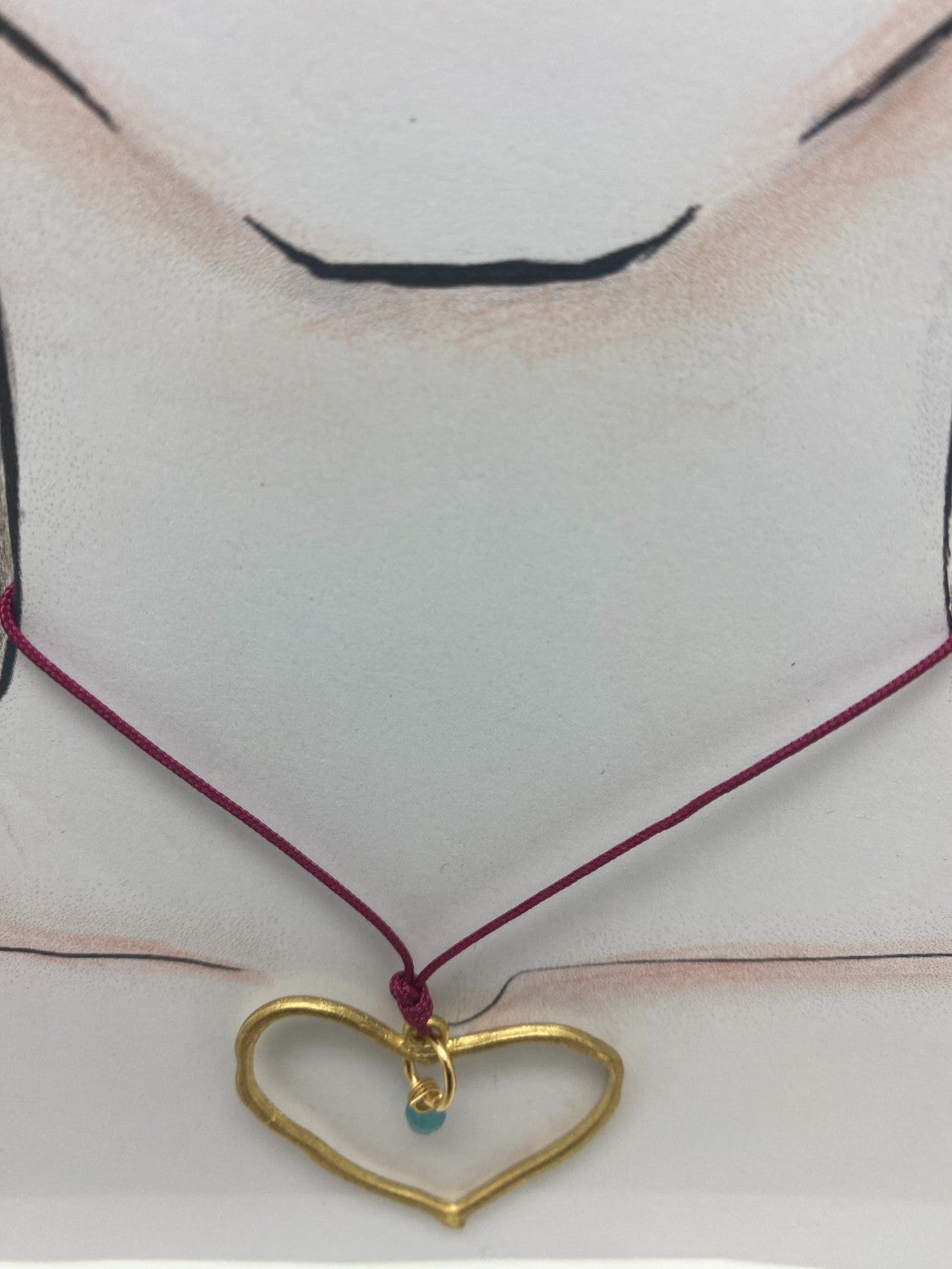 Collar corazón y jade