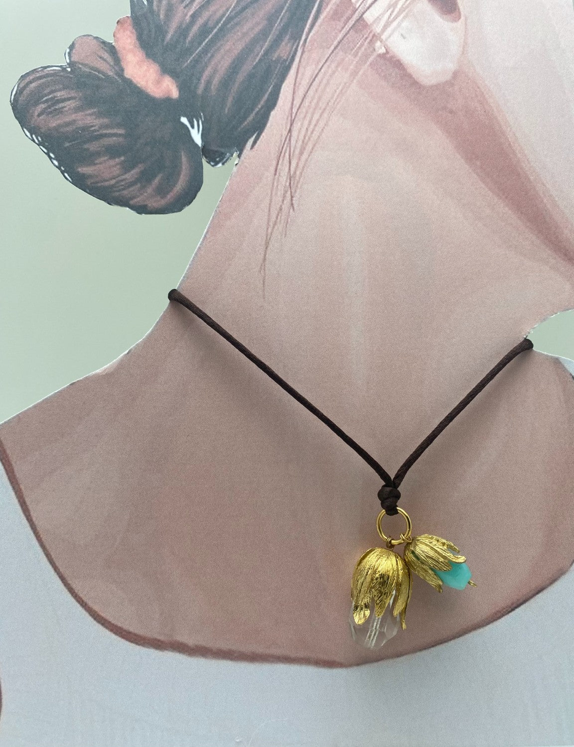 Collar dos flores