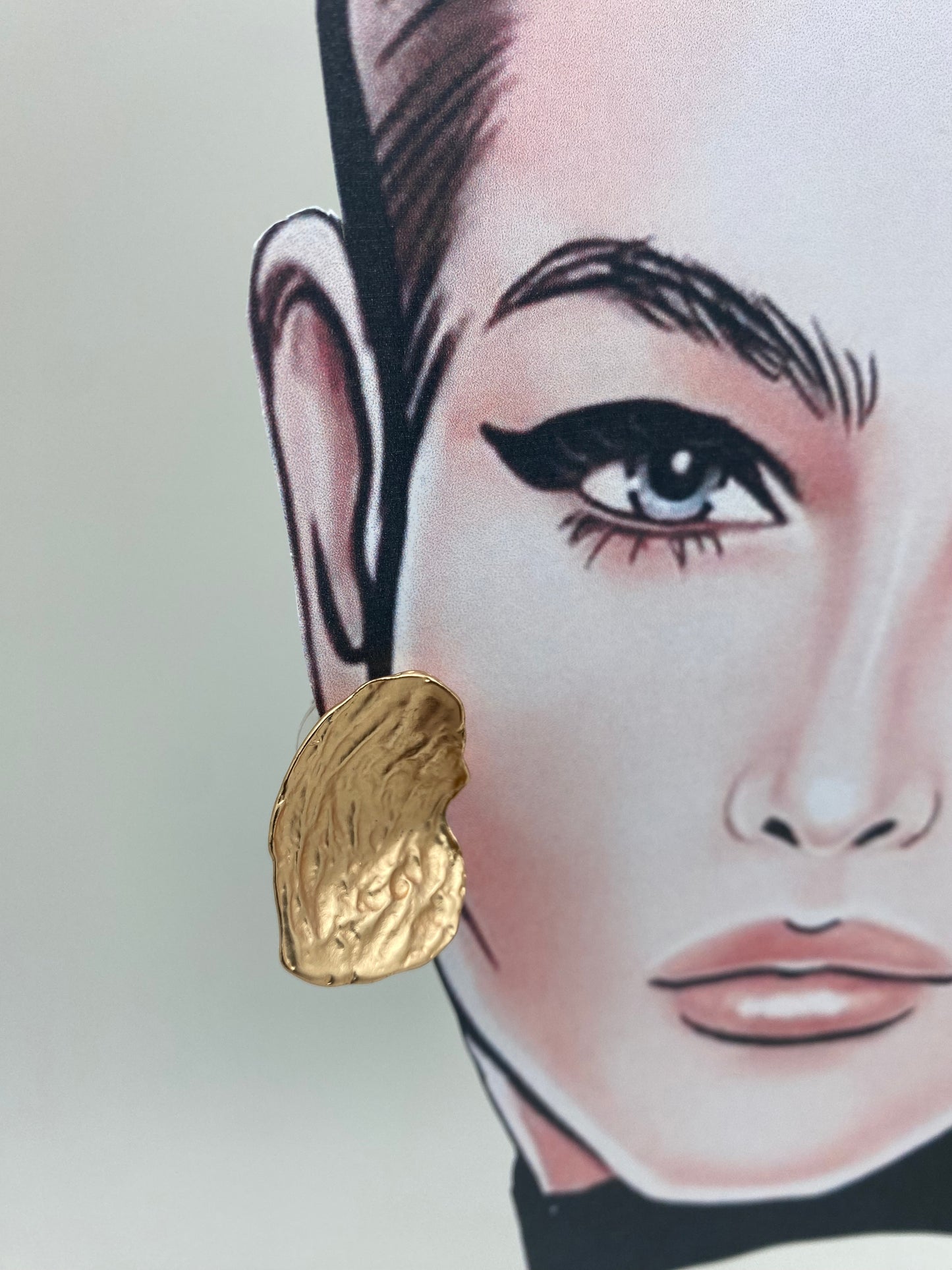 Pendientes hoja rugosa