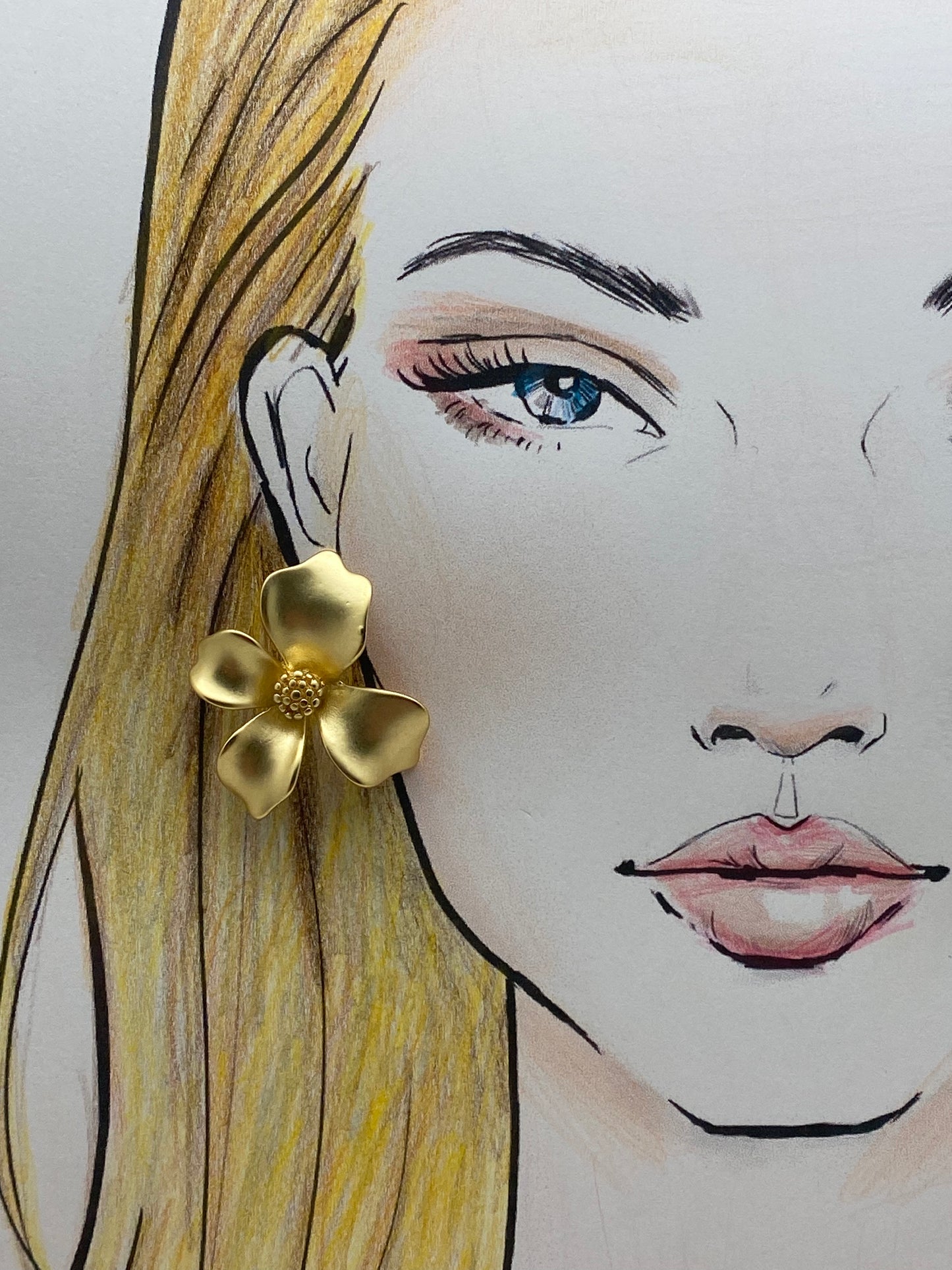 Pendientes flor