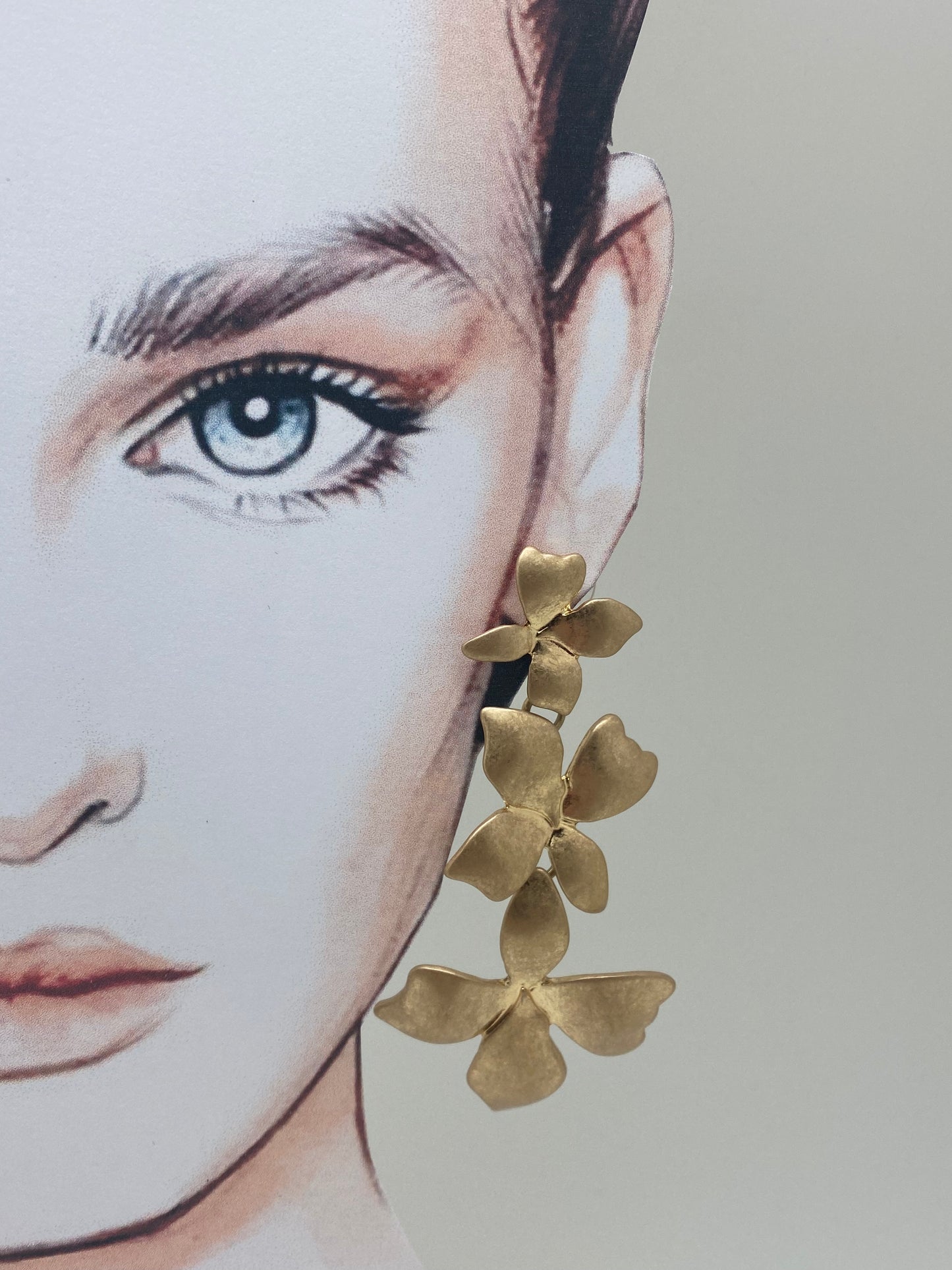 Pendientes flores cascada