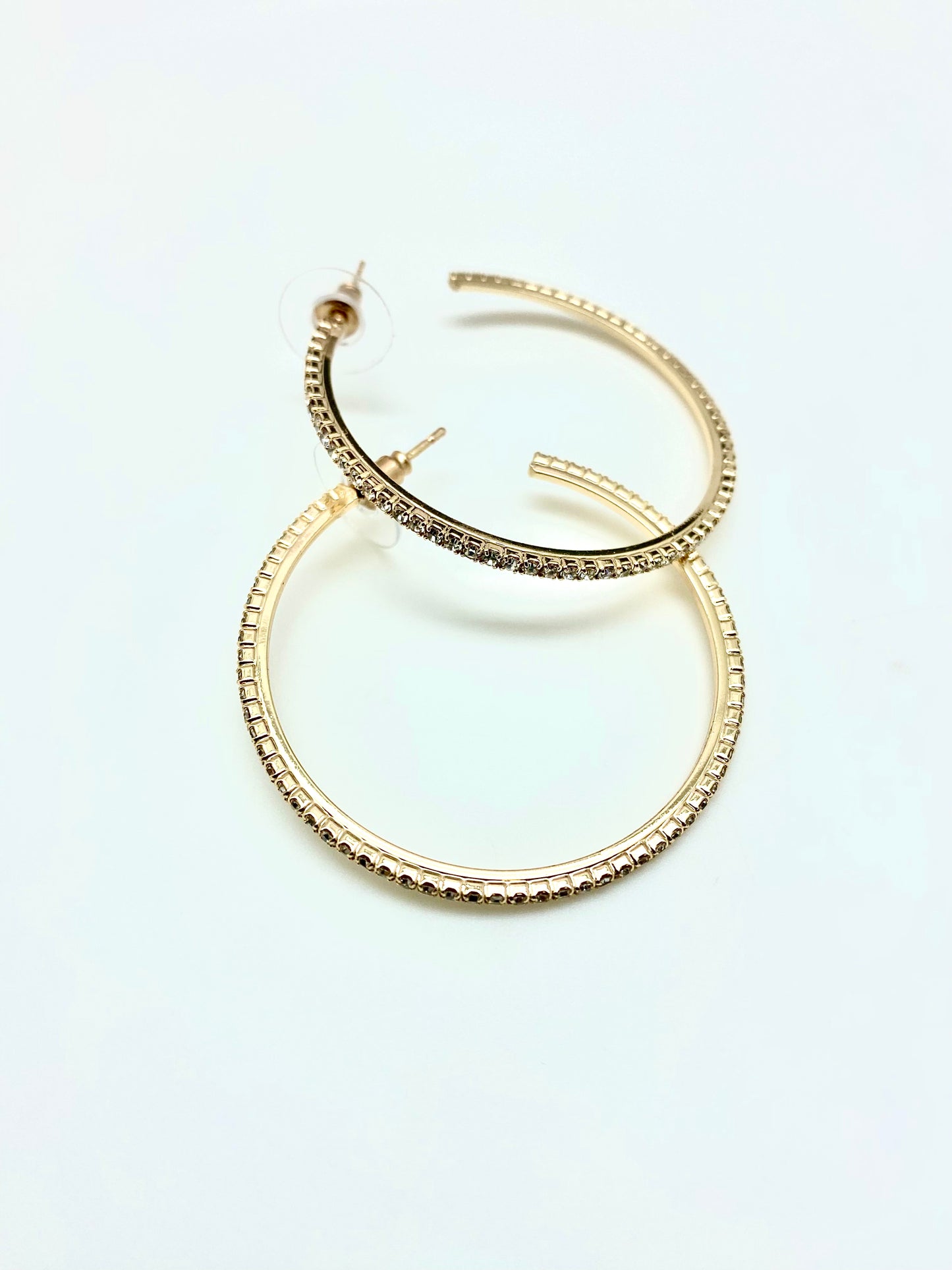 Pendientes aro cristales