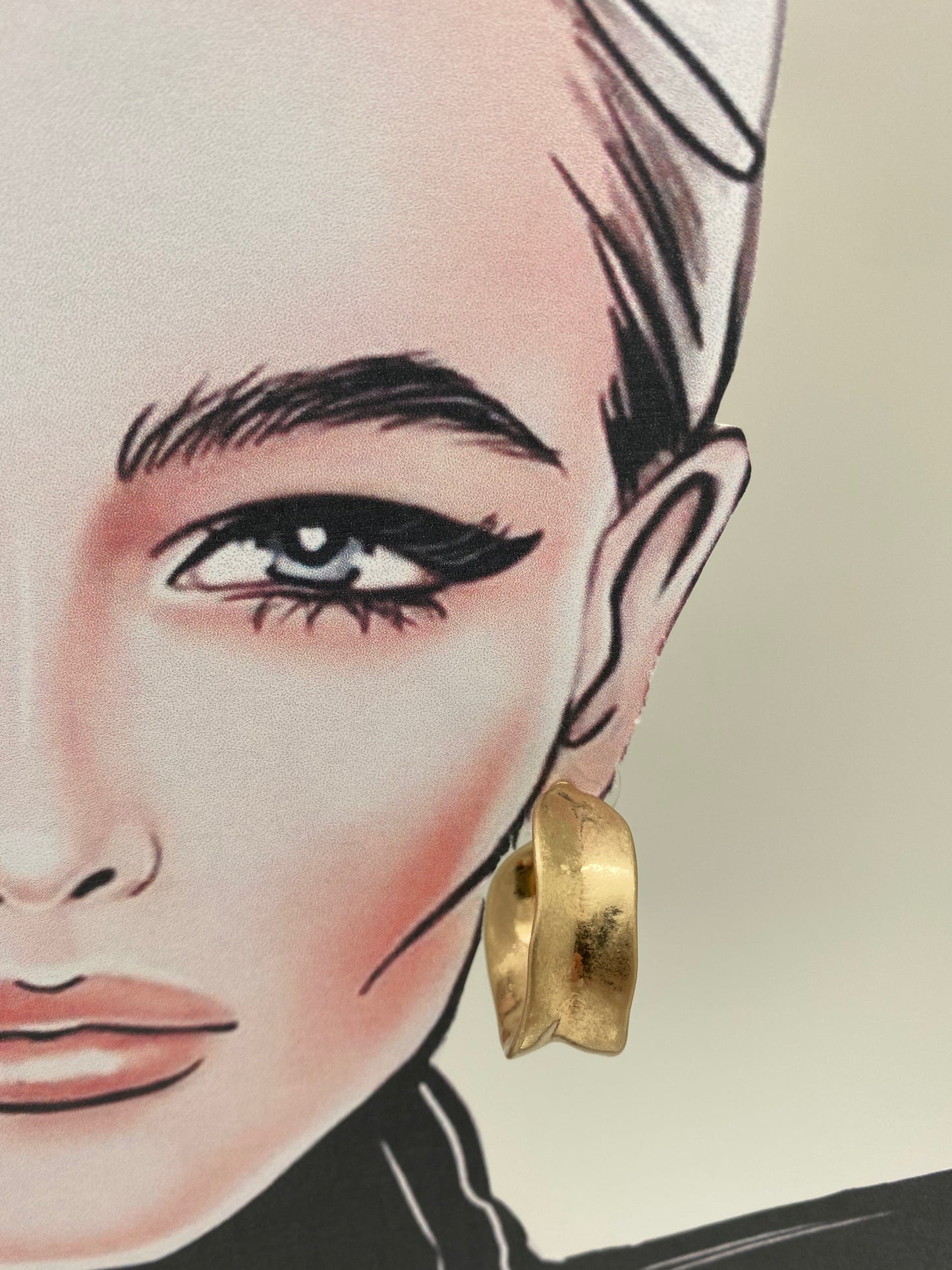 Pendientes aro textura