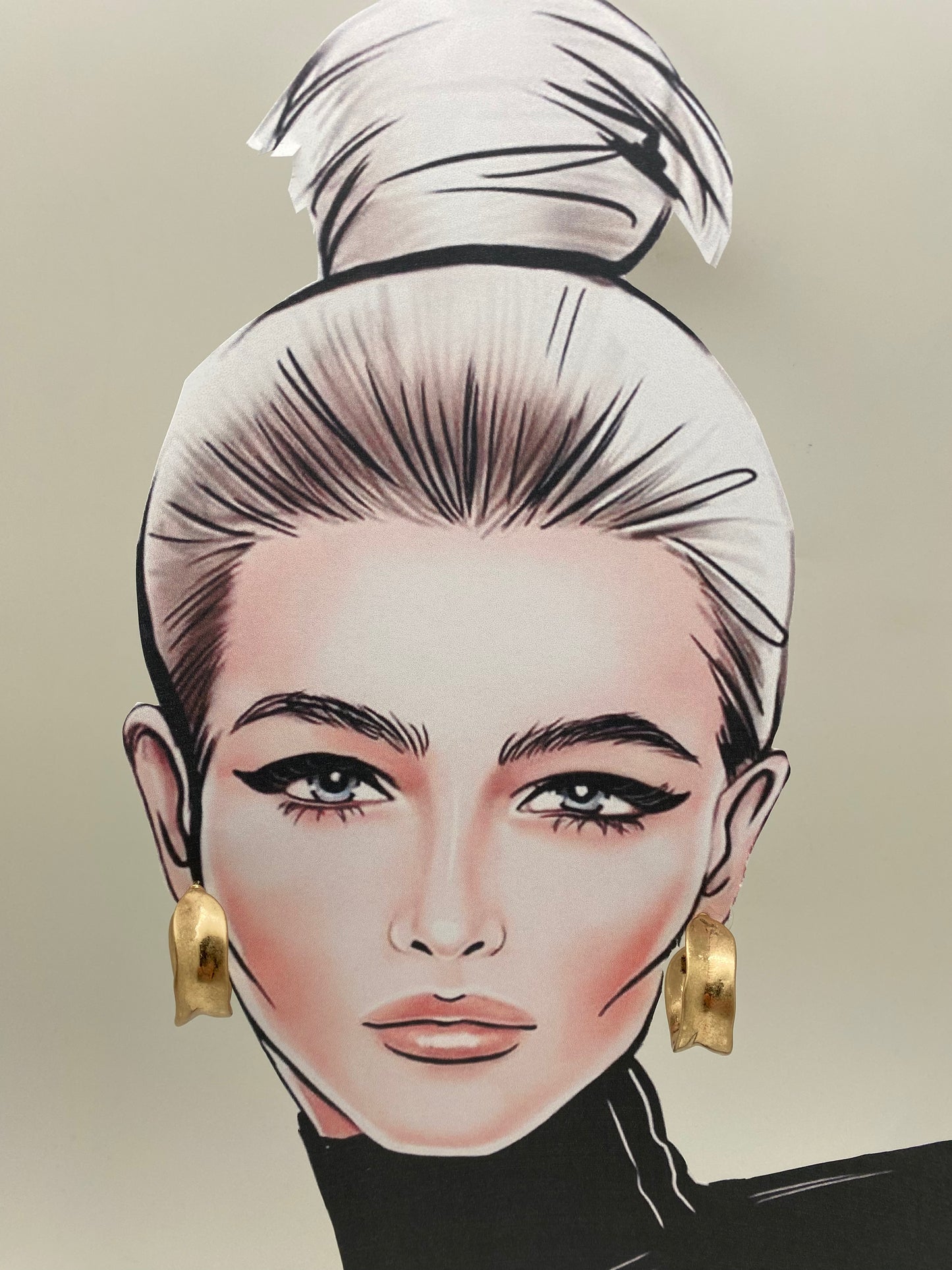 Pendientes aro textura