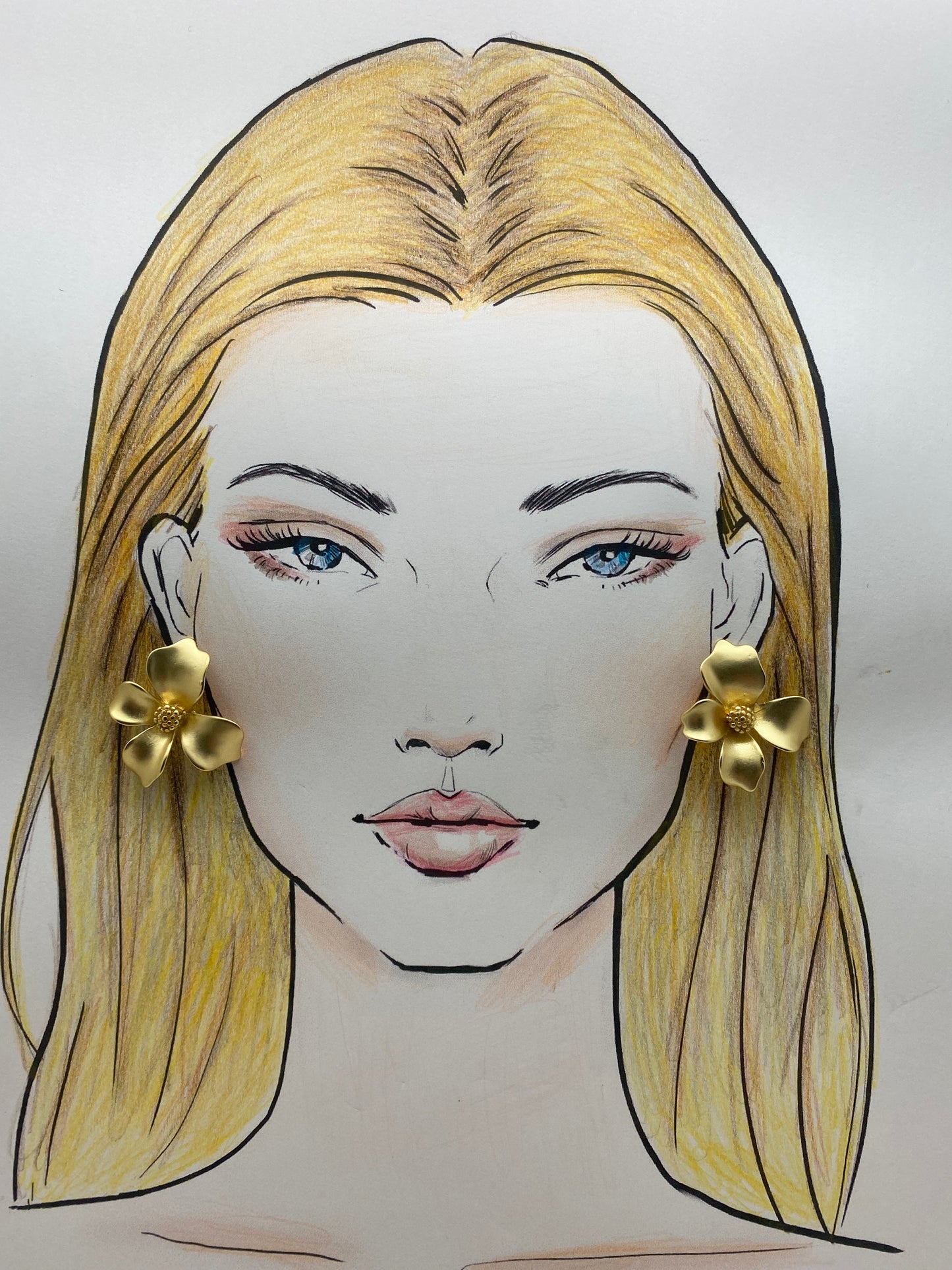 Pendientes flor