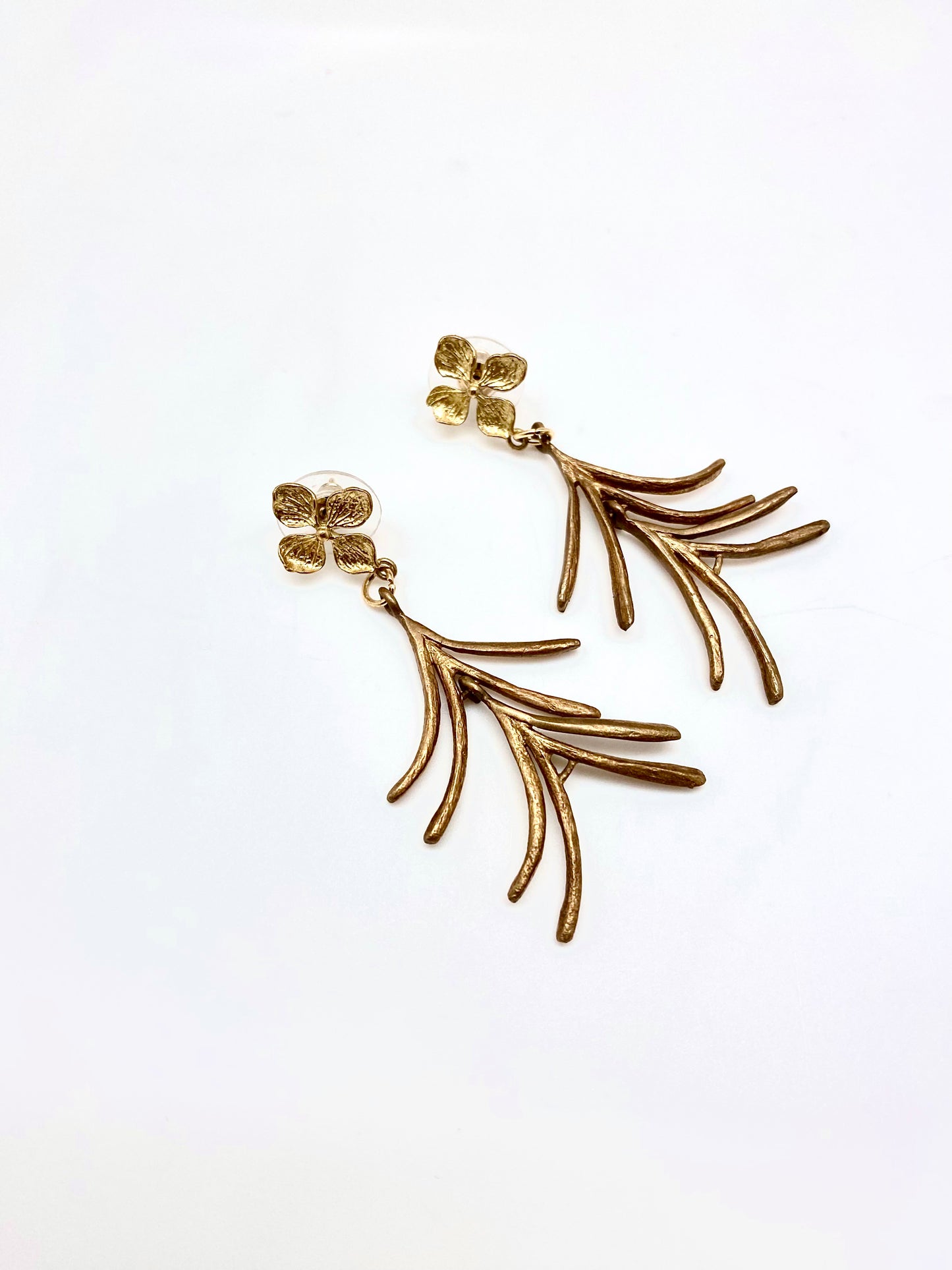 Pendientes hoja romero fino