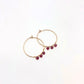 Pendientes aro y mini rubis