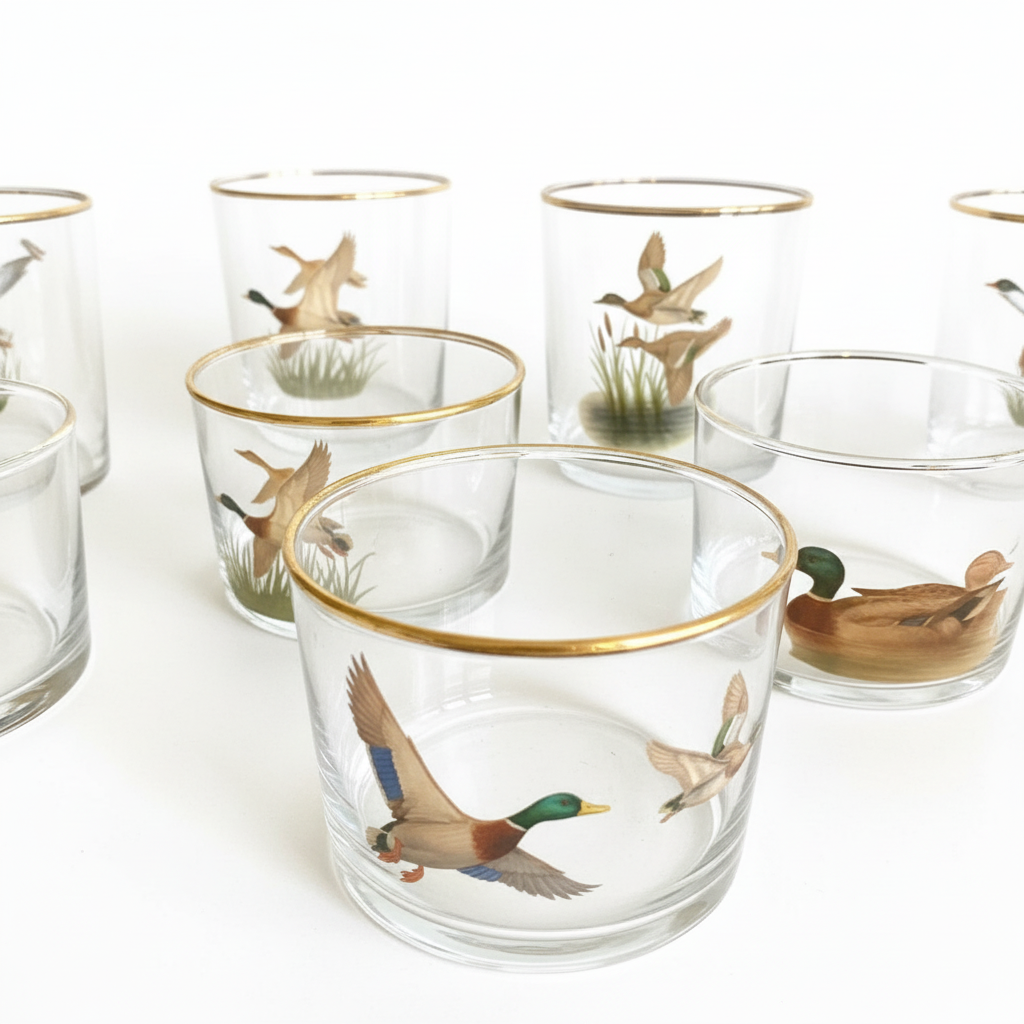 Vasos con fondo blanco
