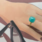 Anillo cubo aguamarina