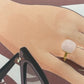 Anillo cubo cuarzo rosa