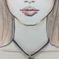 Collar flor con piedras