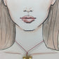 Collar hoja de parra y jade