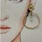 Pendientes aro grandes aguamarina