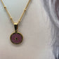 Cadena medalla estrella rosa