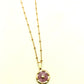 Cadena medalla estrella rosa