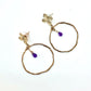 Pendientes aro grandes amatista