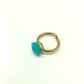 Anillo cubo aguamarina