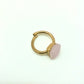 Anillo cubo cuarzo rosa