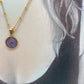 Cadena medalla estrella morada