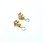 Pendientes hojas/aguamarina