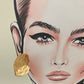 Pendientes hoja rugosa