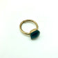Anillo cubo cuarzo fumé