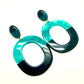 Pendientes aros verdes/negros