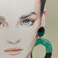 Pendientes aros verdes/negros