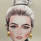 Pendientes aro textura