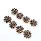 Pendientes flores cristales largos