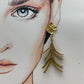 Pendientes hoja romero fino