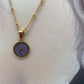 Cadena medalla estrella morada