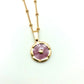 Cadena medalla estrella rosa