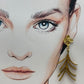Pendientes hoja romero fino