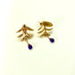 Pendientes hojas/amatista