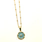 Cadena medalla estrella azul