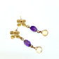 Pendientes flor/piedras