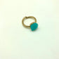 Anillo cubo aguamarina